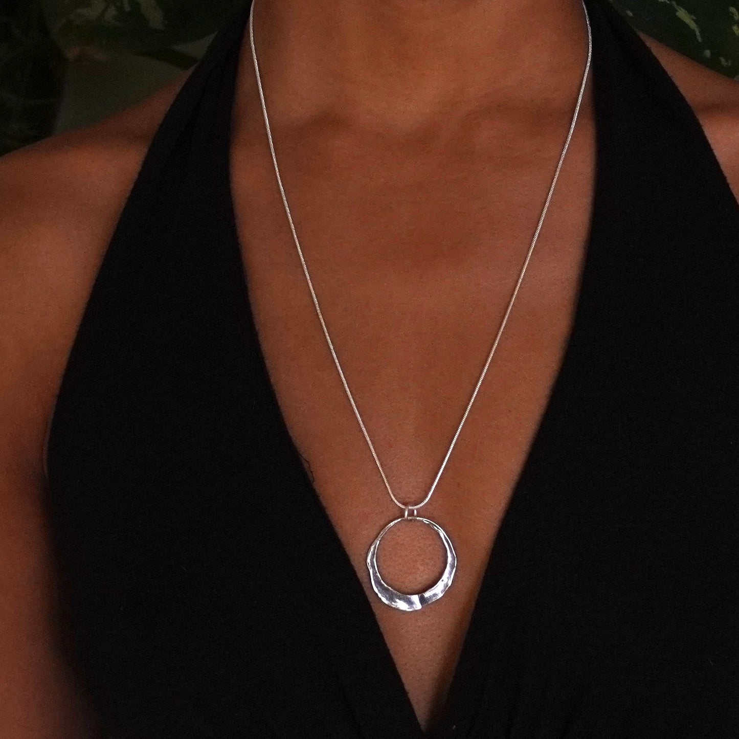 Sterling Silver Hoop Pendant