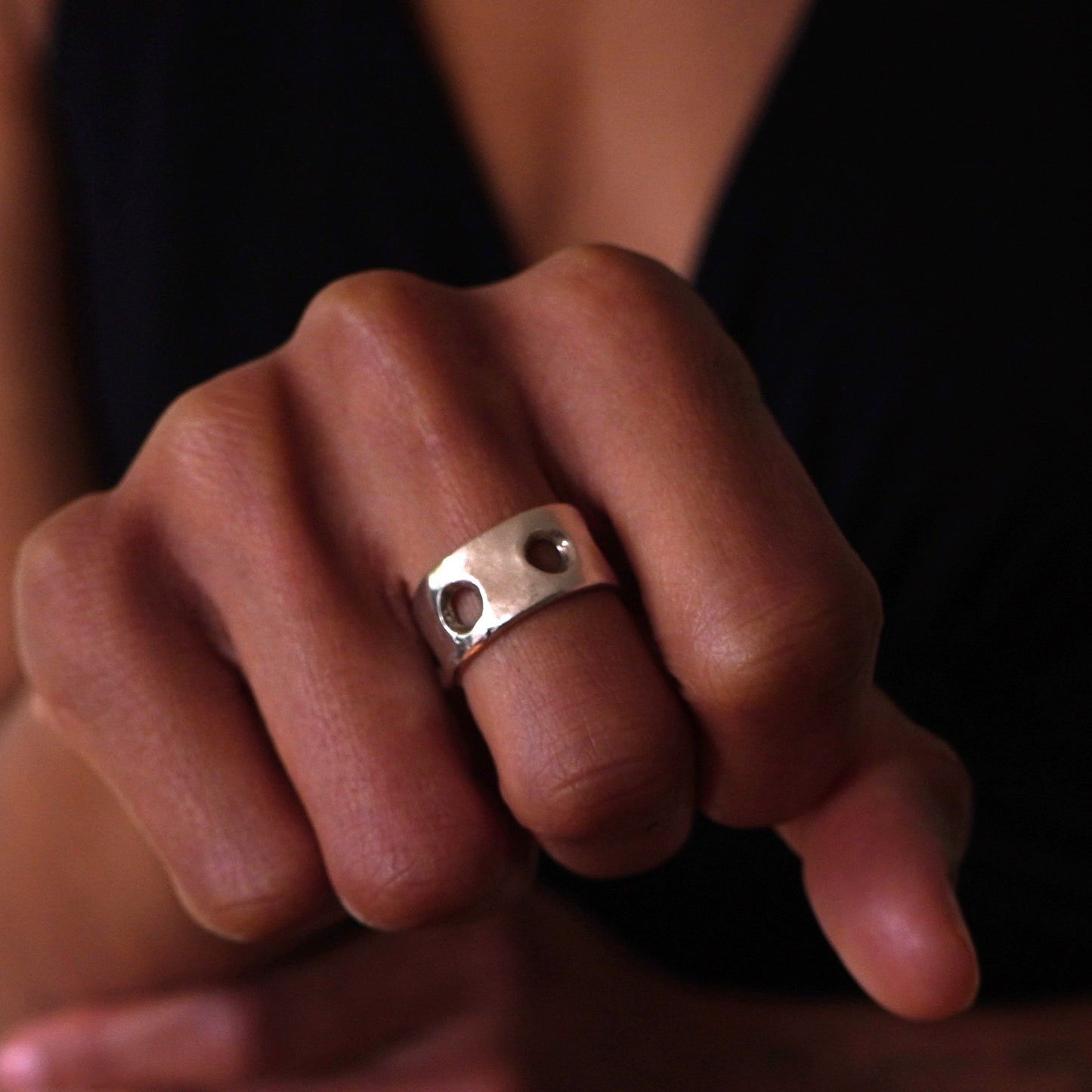 Sterling Silver Ring: Apertures