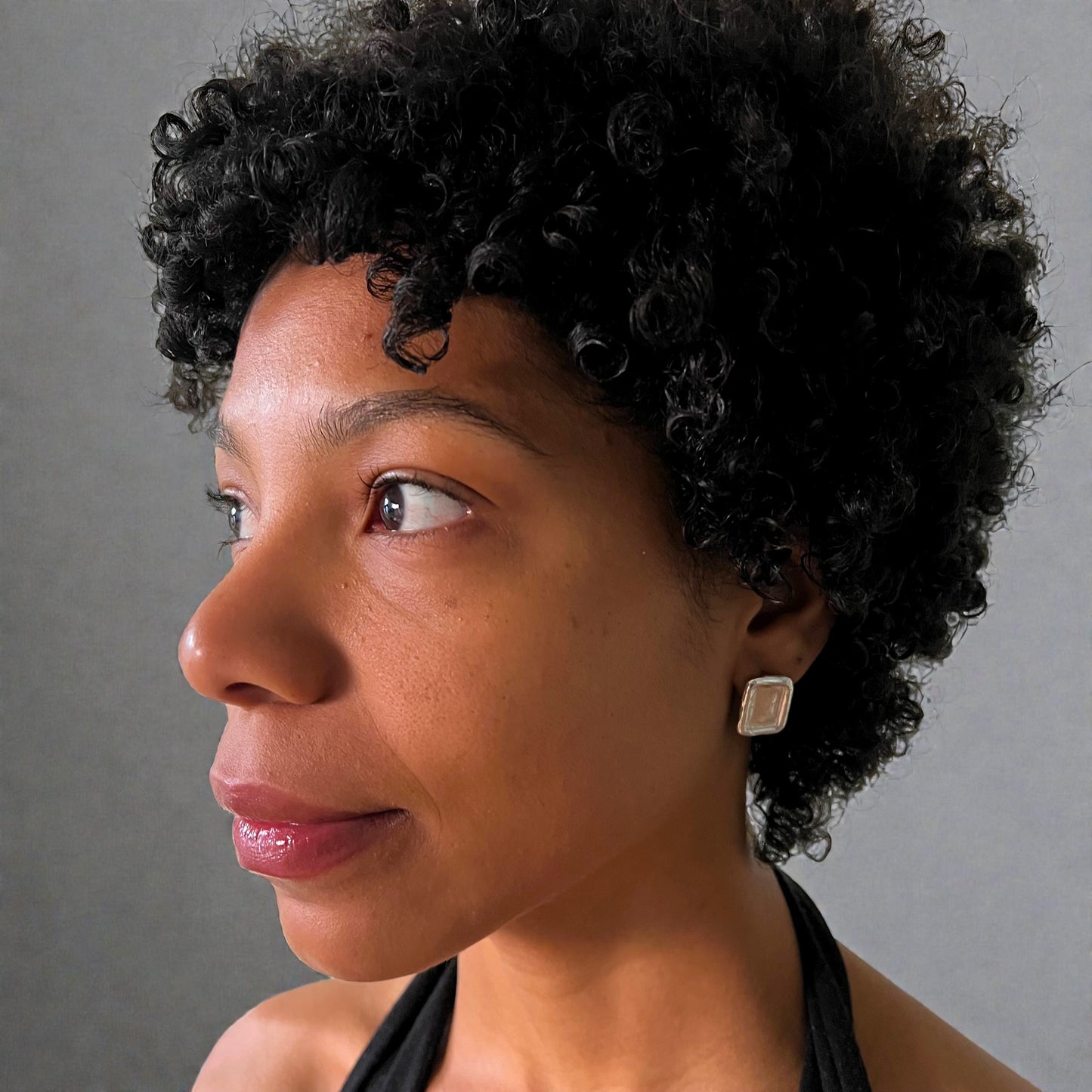 Sterling Silver Frame Earrings