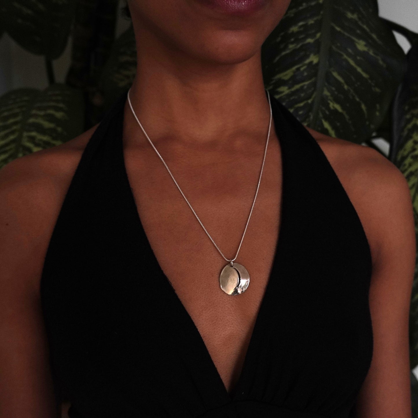 Sterling Silver Moon Pendant