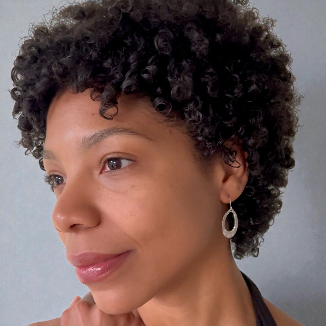 Sterling Silver Oval Earrings: Flow Loops