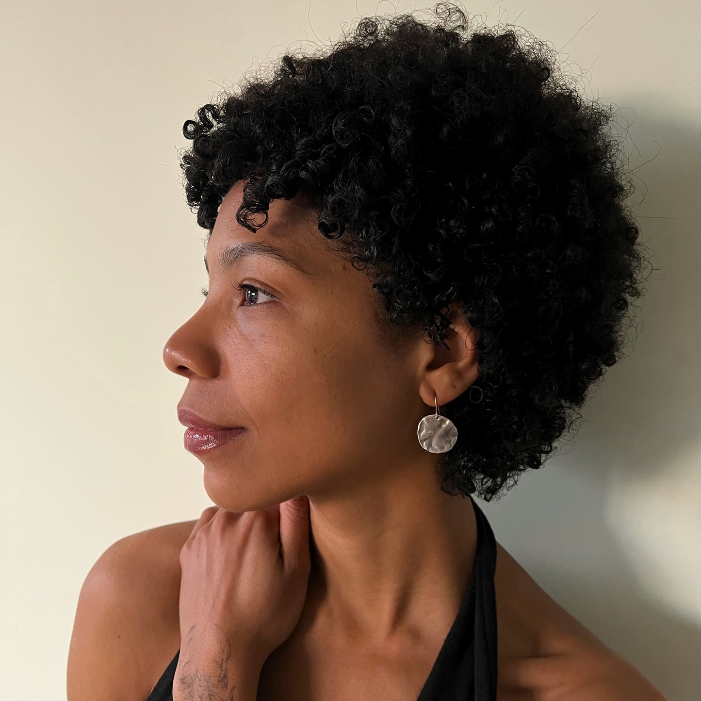 Sterling Silver Earrings: Ripple Circle