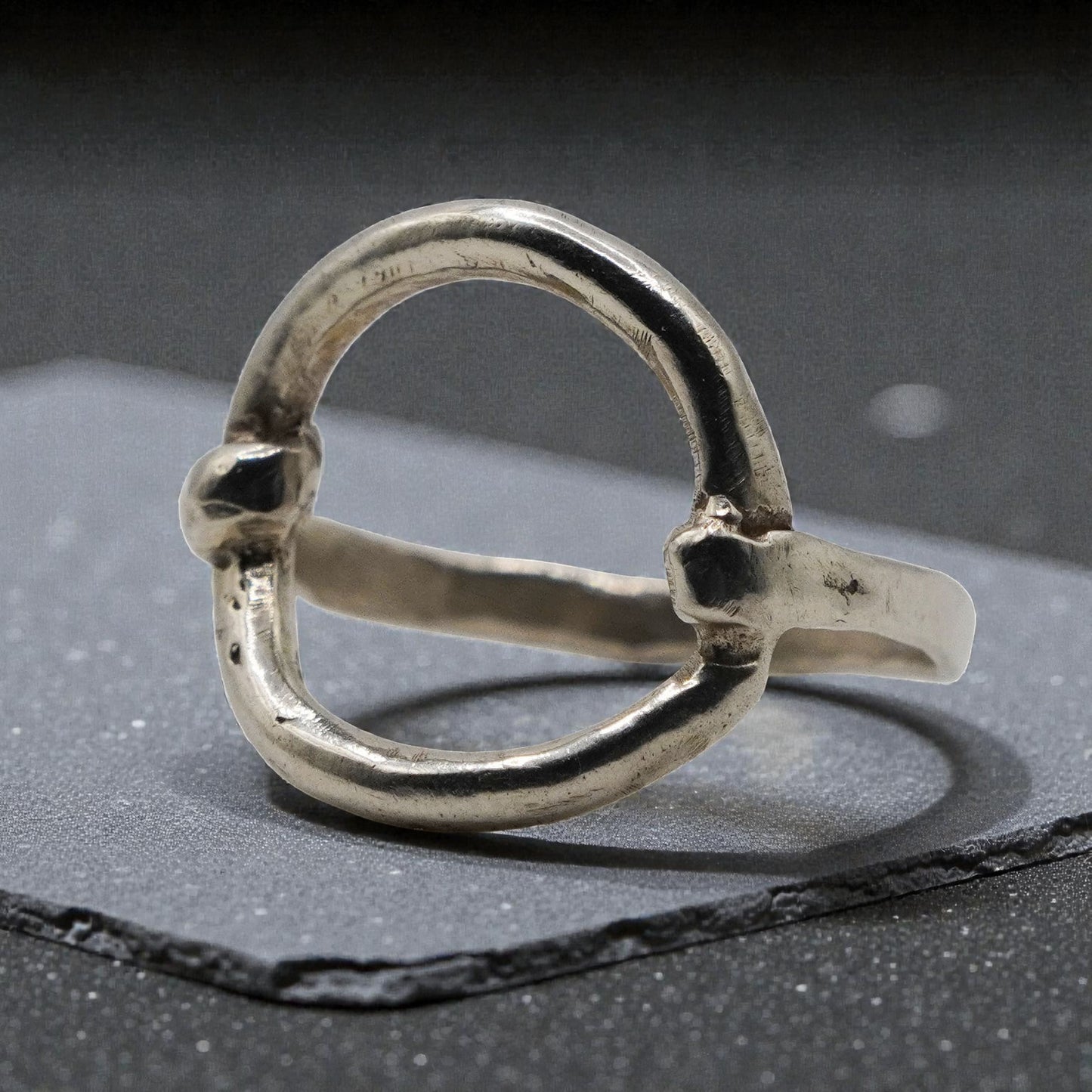Sterling Silver Ring: Empty Circle