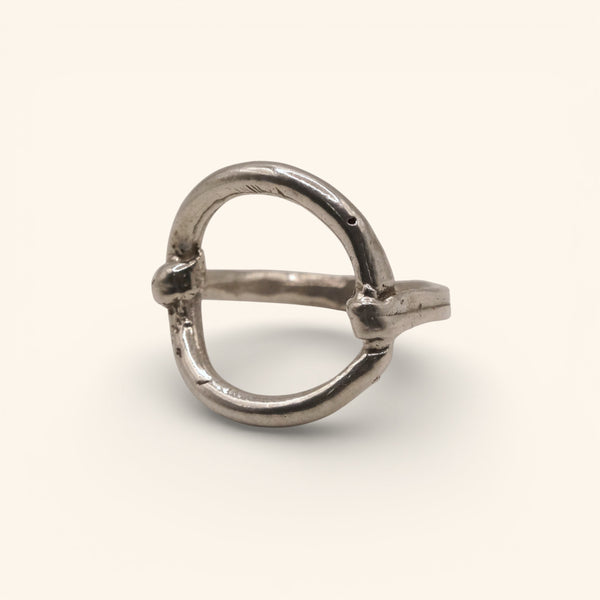 Sterling Silver Ring: Empty Circle