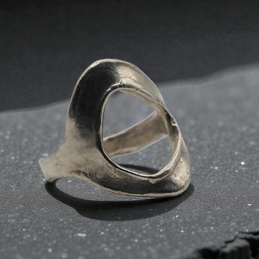 Sterling Silver Ring: Open Oval