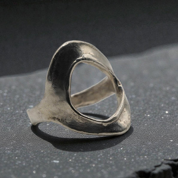 Sterling Silver Ring: Open Oval