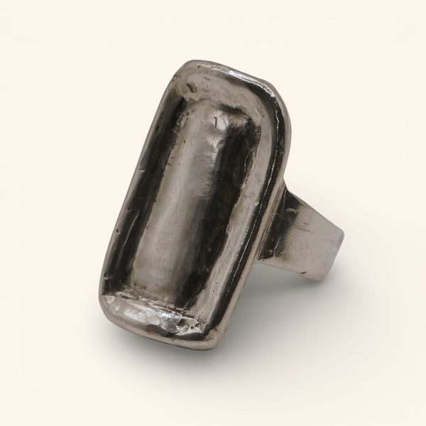 Sterling Silver Statement Rectangle Ring