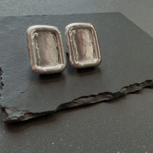 Sterling Silver Frame Earrings