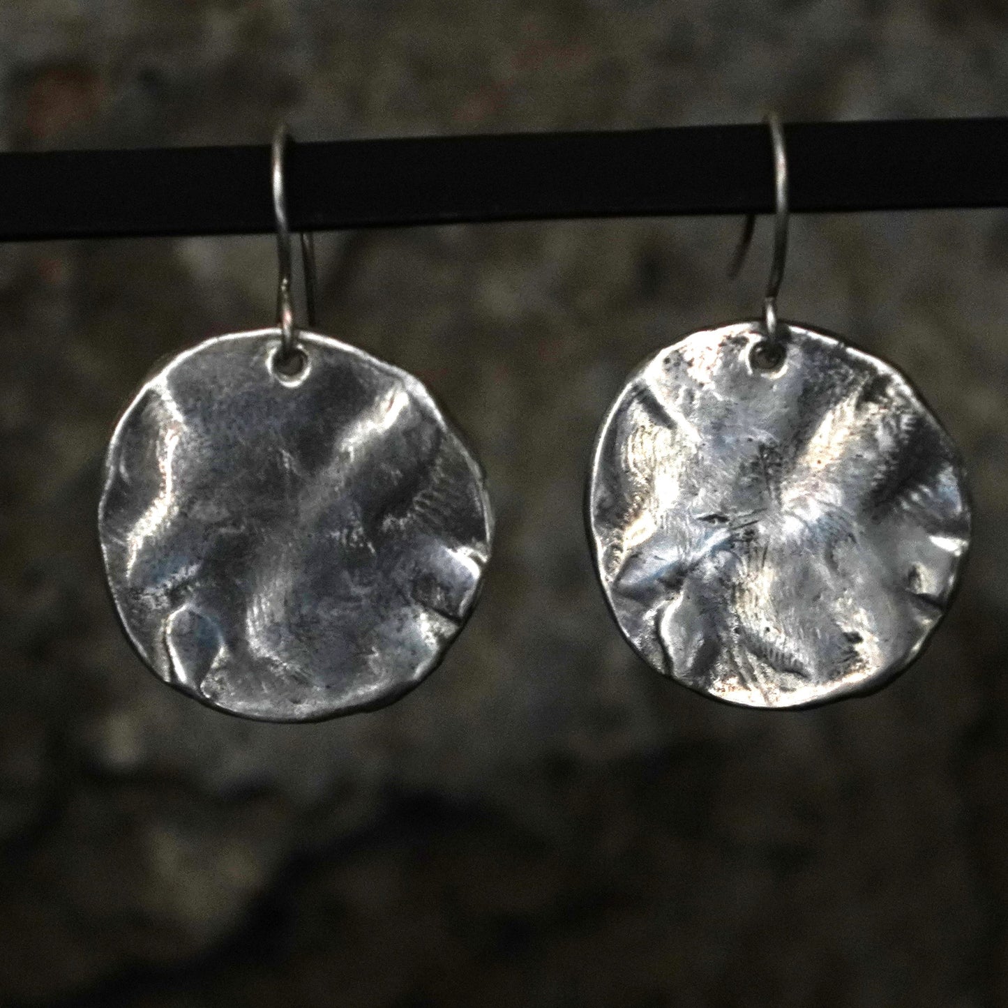 Sterling Silver Earrings: Ripple Circle
