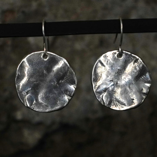 Sterling Silver Earrings: Ripple Circle