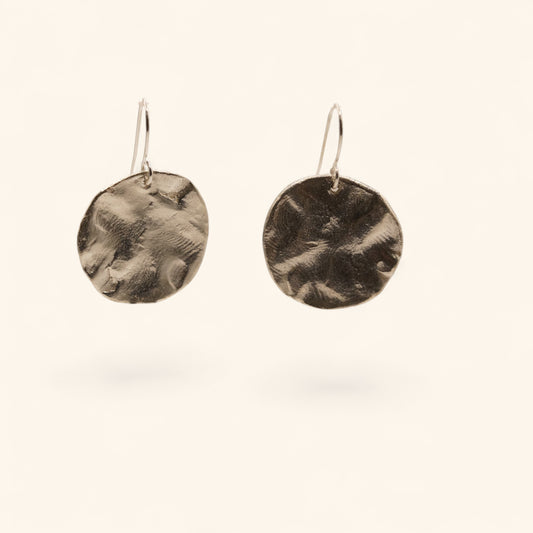 Sterling Silver Earrings: Ripple Circle